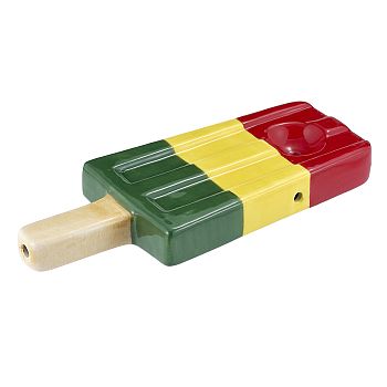FASHIONCRAFT CERAMIC RASTA ICE POP PIPE #82541