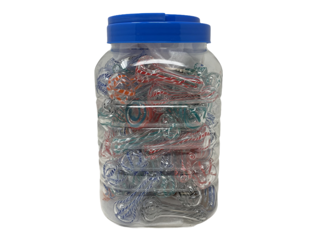 GLASS PIPE 2.5" DICRO 72CT JAR