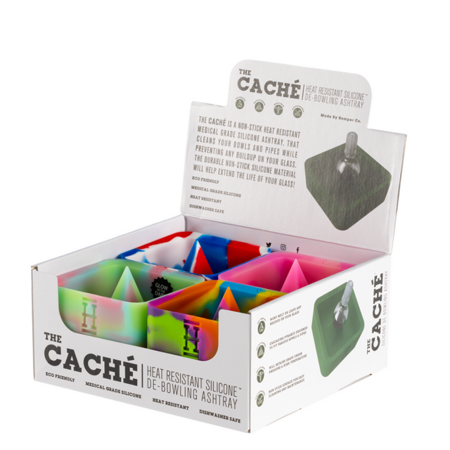 HEMPER THE CACHE SILICONE DE-BOWLING ASHTRAY BOX OF 8