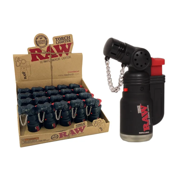 RAW HAZMAT BLACK TORCH LIGHTER BOX OF 20