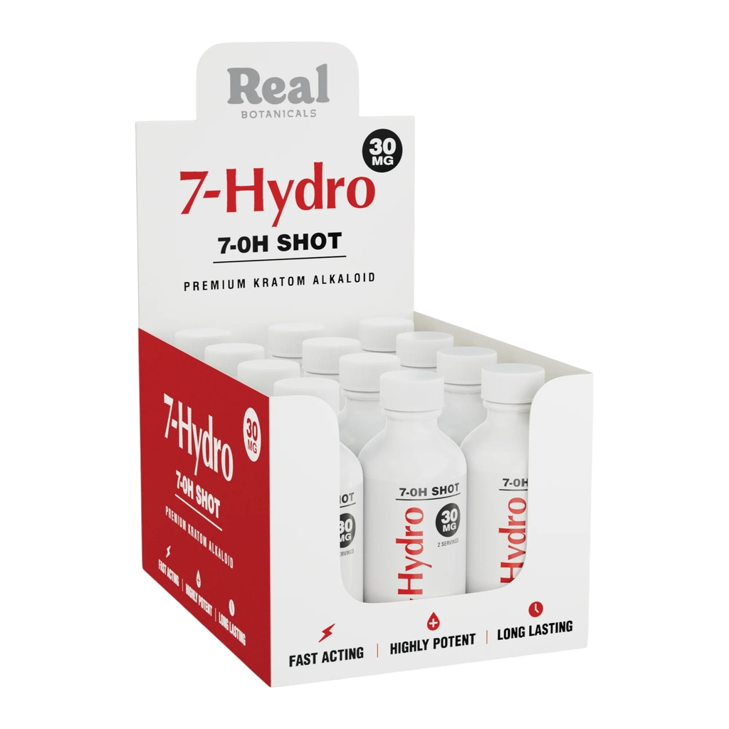 REAL BOTANICALS 7-HYDRO 30MG 7-OH KRATOM SHOTS BOX OF 12