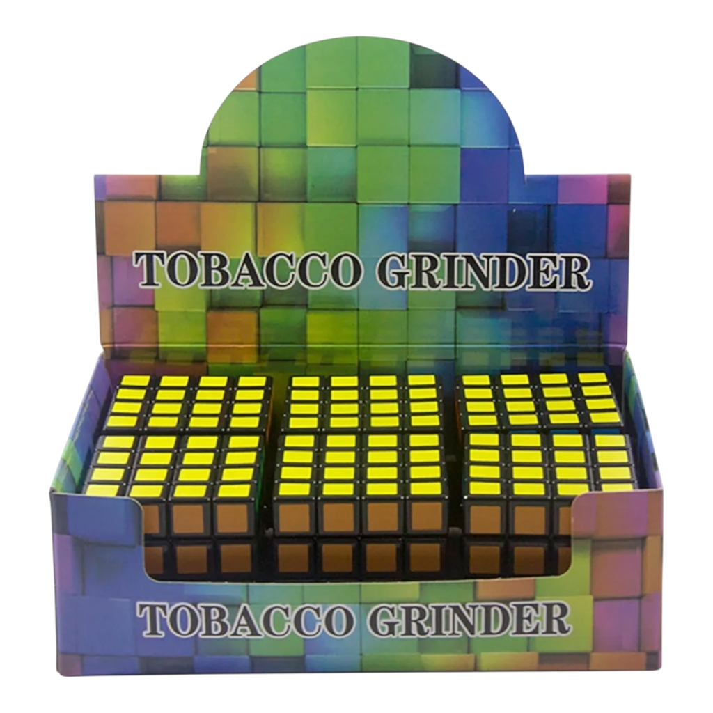 TOBACCO GRINDER RUBIK'S CUBE DESING 4 PARTS #GR219 BOX OF 6