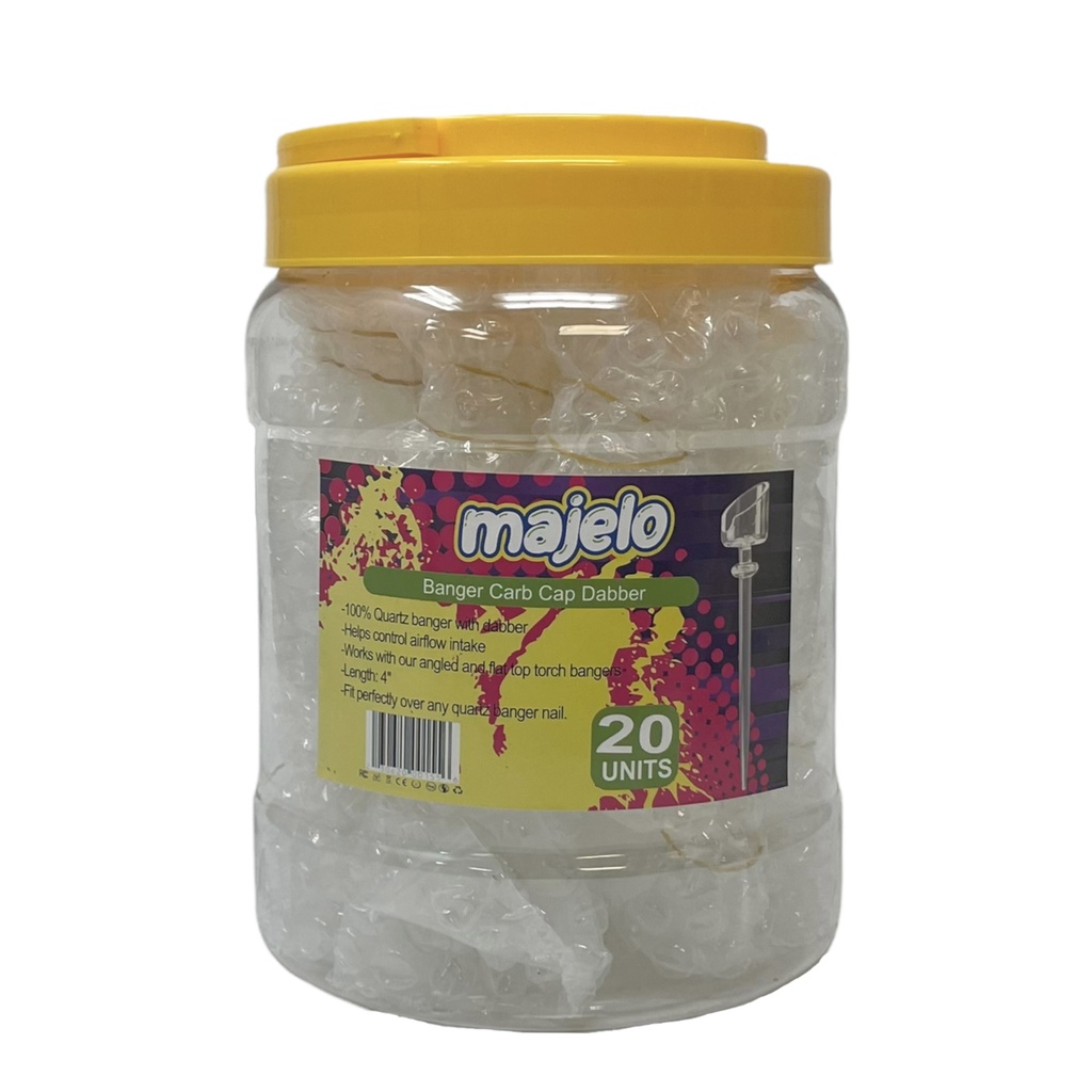 MAJELO BANGER CARB CAP DABBER 4" #MJ001556 20CT JAR