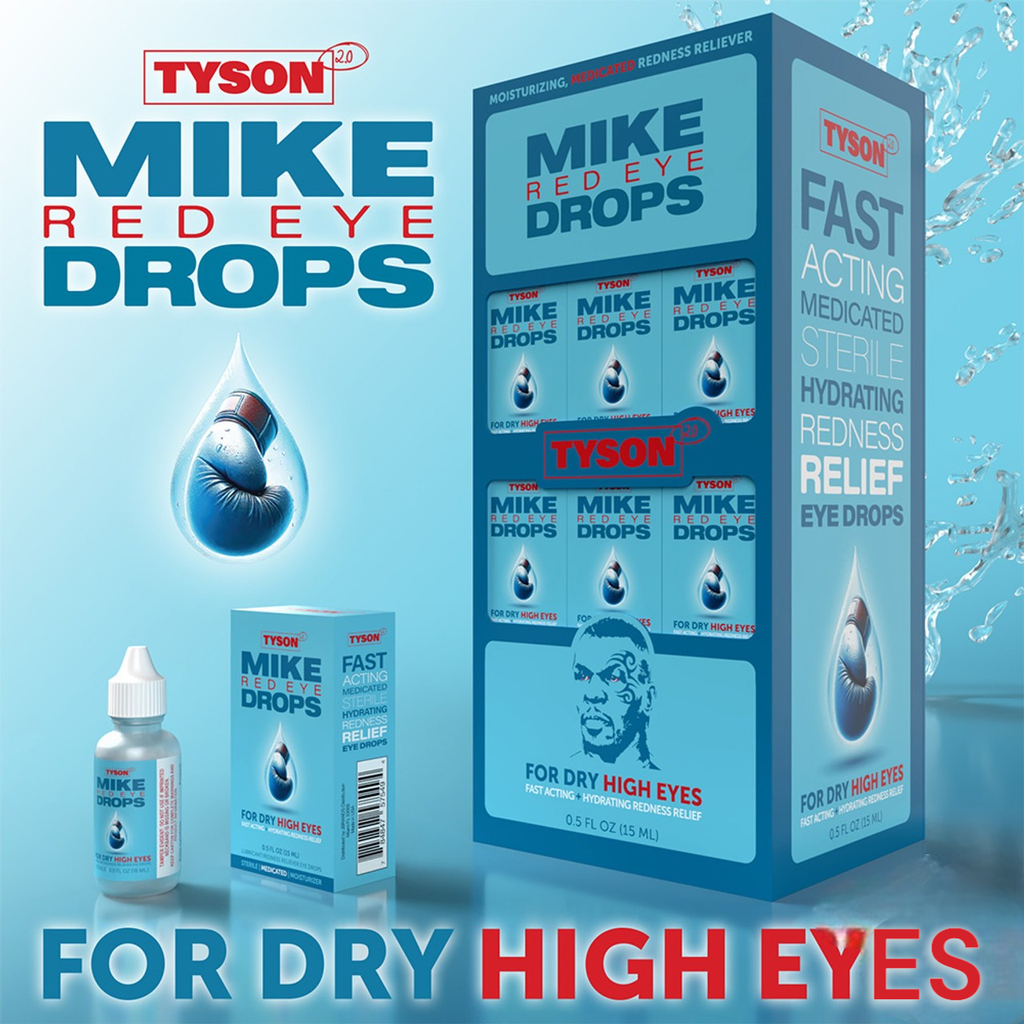 TYSON 2.0 MIKE RED EYE DROPS 15ML 30CT DISPLAY