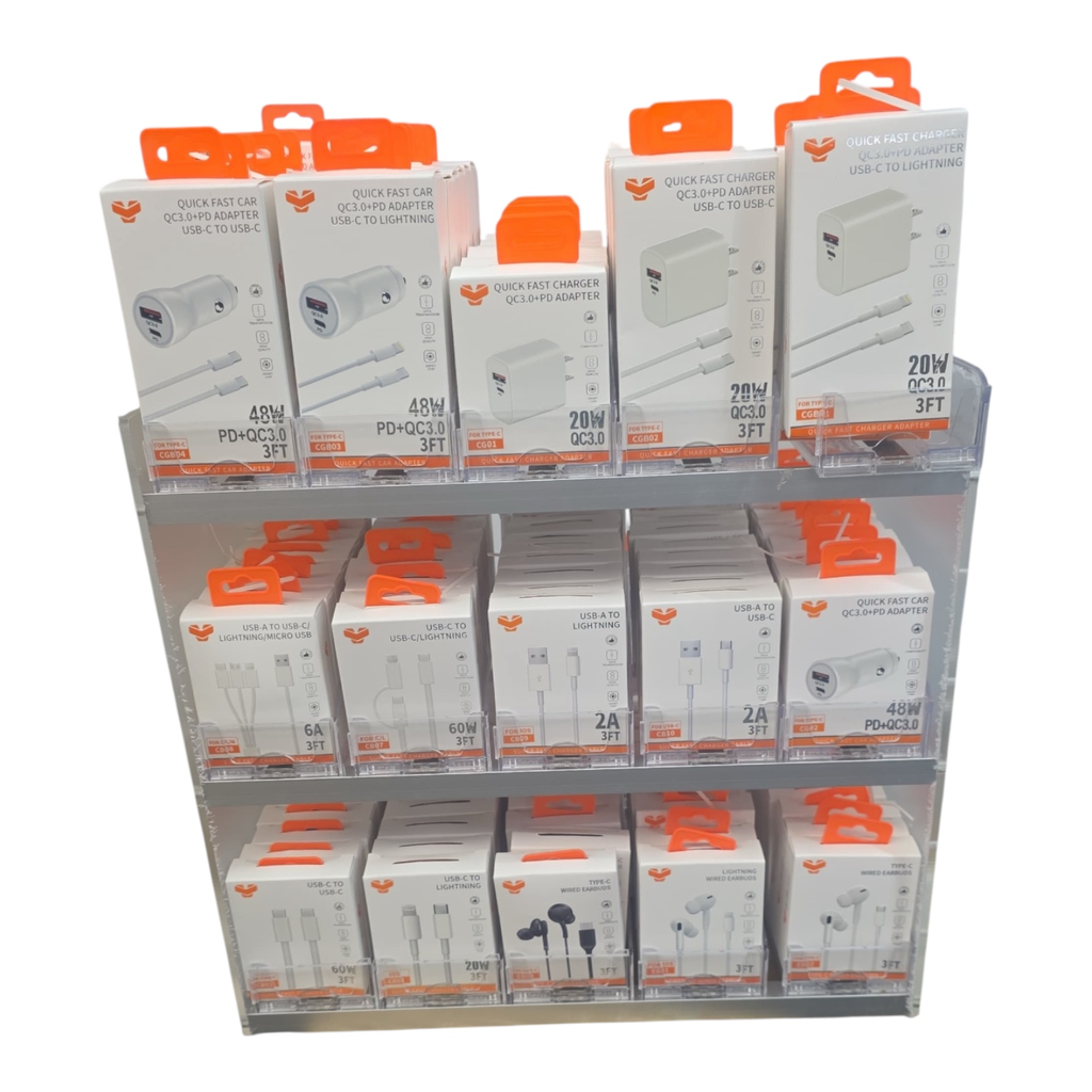 VITOG CELLPHONE ACCESSORY DISPLAY 120PC