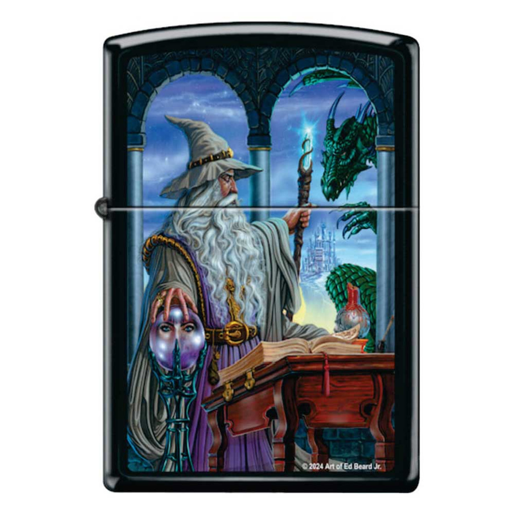 ZIPPO LIGHTER ED BEARD WIZARD DESIGN 218