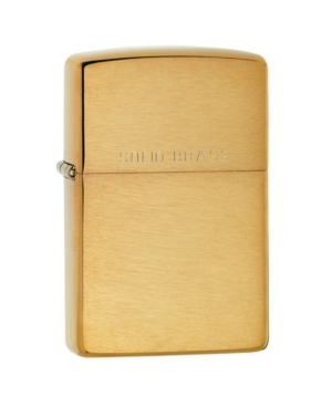 ZIPPO LIGHTER REG BRUSHED FINISH SOLID BRASS DESIGN