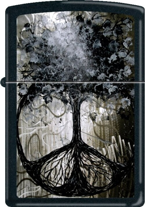 ZIPPO LIGHTER TREE OF PEACE DESIGN