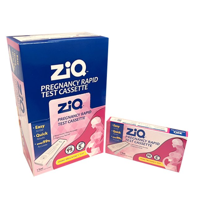 ZIQ PREGNANCY RAPID TEST CASSETTE KIT BOX OF 12