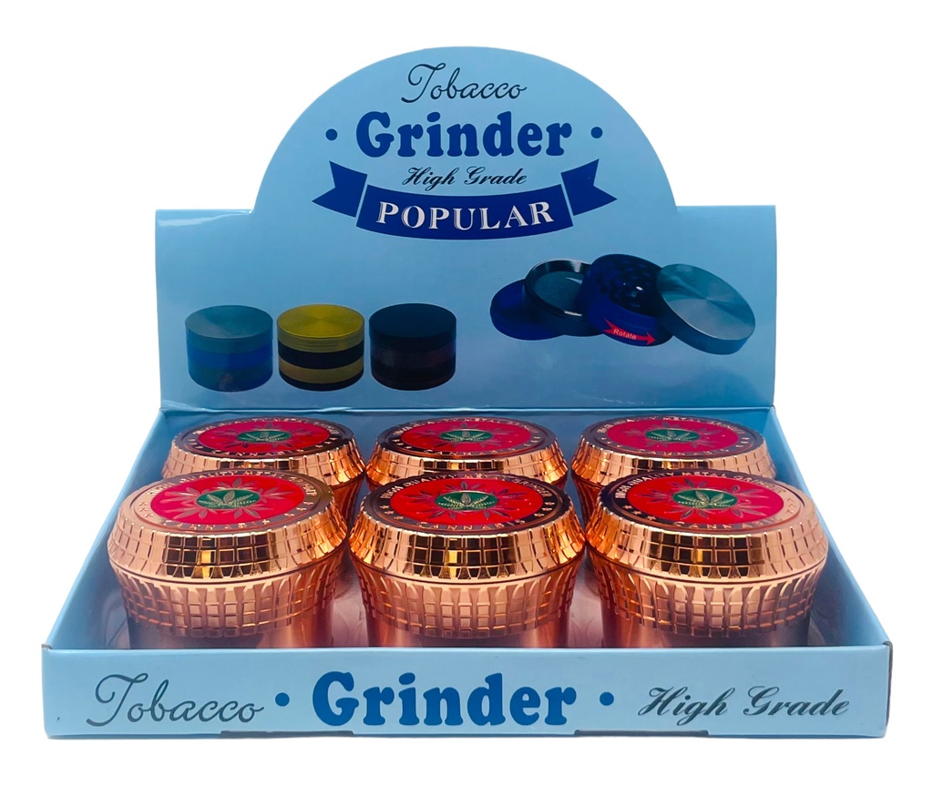 TOBACCO GRINDER 4 PARTS #MD133DY-5MY BOX OF 6