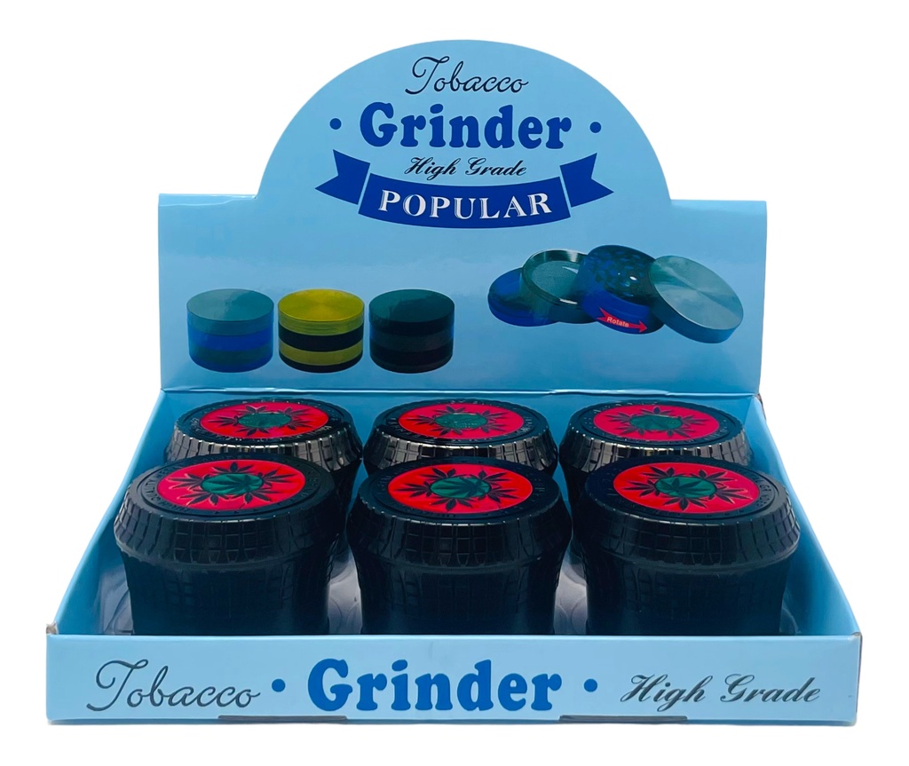 TOBACCO GRINDER 4 PARTS #MD133DY-3MY BOX OF 6
