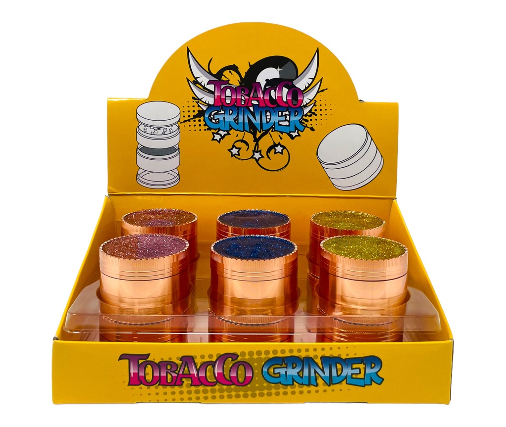 TOBACCO GRINDER 4 PARTS #MD107SGF-2 BOX OF 12
