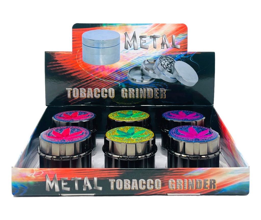 TOBACCO GRINDER 4 PARTS #MD117SGFCP-1MY BOX OF 6