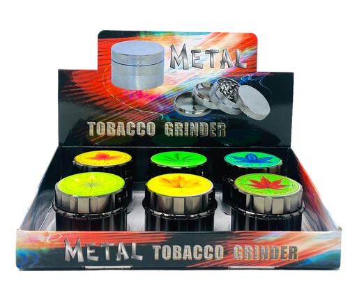[TOBA-08125] TOBACCO GRINDER 4 PARTS #MD117YP-3MY BOX OF 6