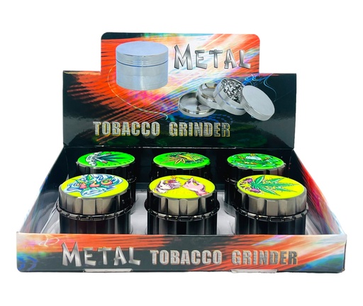 [TOBA-08127] TOBACCO GRINDER 4 PARTS #MD117YP-2MY BOX OF 6