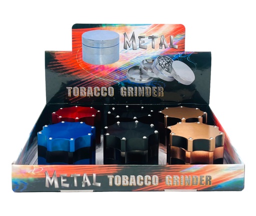 [TOBA-08133] TOBACCO GRINDER 4 PARTS #MD128 BOX OF 6