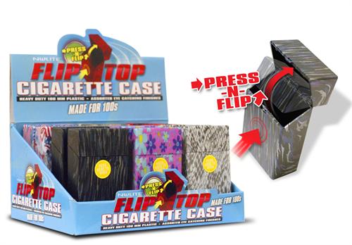NULITE FLIP TOP CIGARETTE CASE FOR 100S #TA-CC-208 BOX OF 12