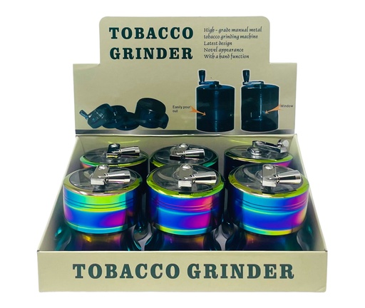 [TOBA-08165] TOBACCO GRINDER 4 PARTS #MD141SYXC BOX OF 6