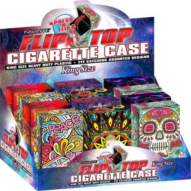 NULITE FLIP TOP CIGARETTE CASE KING SIZE TA-CC-212 BOX OF 12