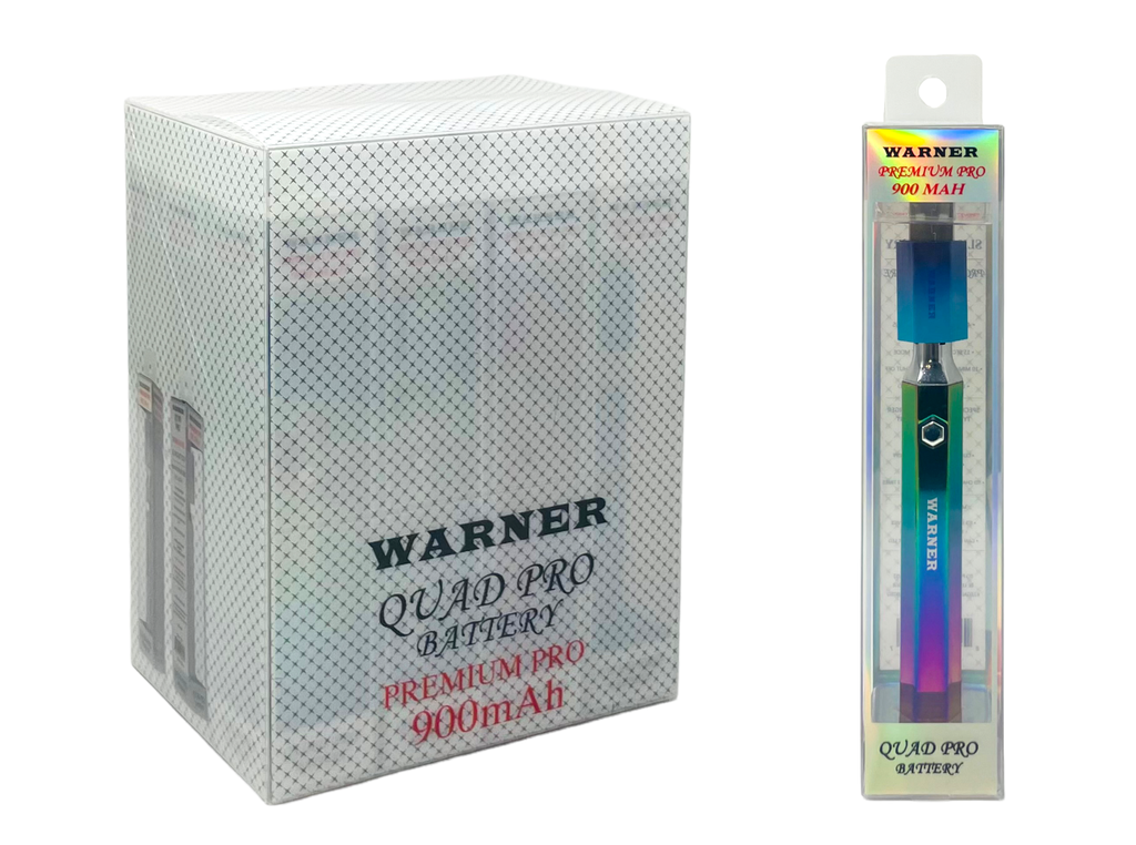 WARNER 900MAH QUAD PRO PREMIUM PRO BATTERY 12CT DISPLAY