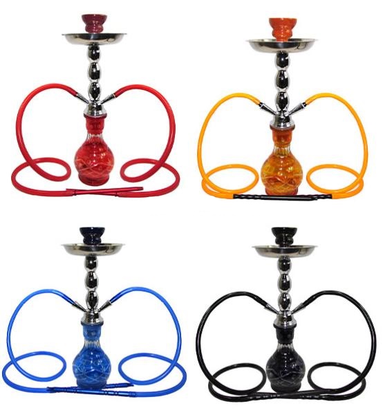 ZEBRA C2 2-HOSE HOOKAH WITH TRAVELING CASE ASSORTED COLORS