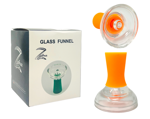 [ZEBR-05267] ZEBRA GLASS FUNNEL BOWL ASSORTED COLORS