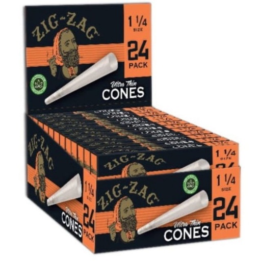 [ZIG-04001] ZIG ZAG 1 1/4 ULTRA THIN CONES 24CT