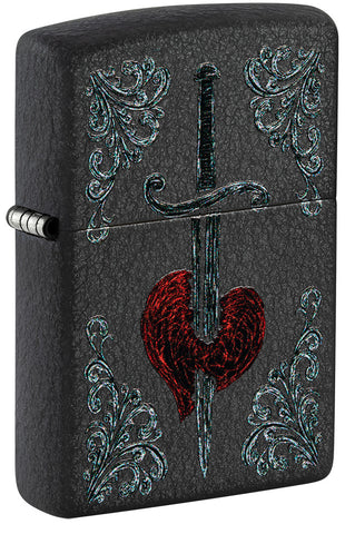 ZIPPO LIGHTER HEART DAGGER TATTOO DESIGN 48617