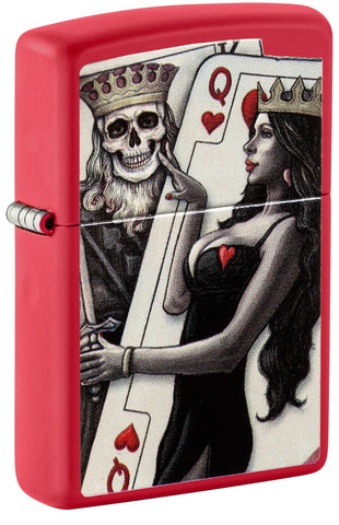 ZIPPO LIGHTER SKULL KING QUEEN BEAUTY 48624