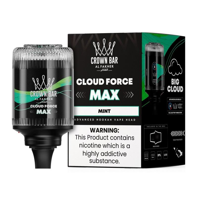 AL FAKHER CROWN BAR CLOUD FORCE MAX 5MG 50000 PUFFS DISPOSABLE E-HOOKAH HEAD