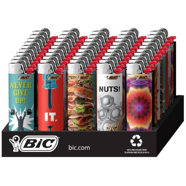 BIC DESIGN LIGHTER BOX OF 50