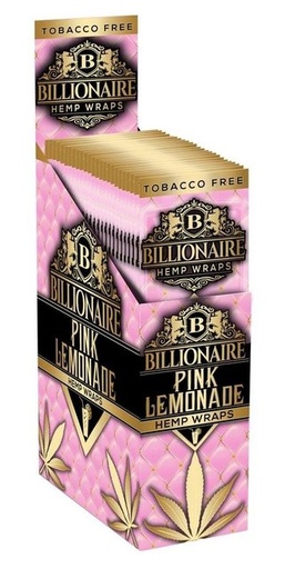 [ITM060720011327] BILLIONAIRE HEMP WRAPS 50CT ( 25 X 2CT) (PINK LEMONADE)