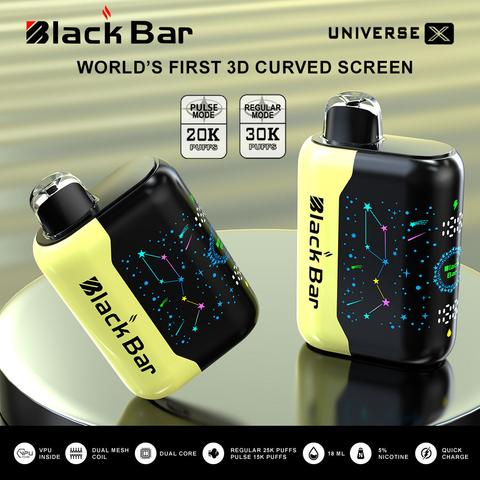 BLACK BAR UNIVERSE X 5% DISPOSABLE 30000 PUFFS BOX OF 5