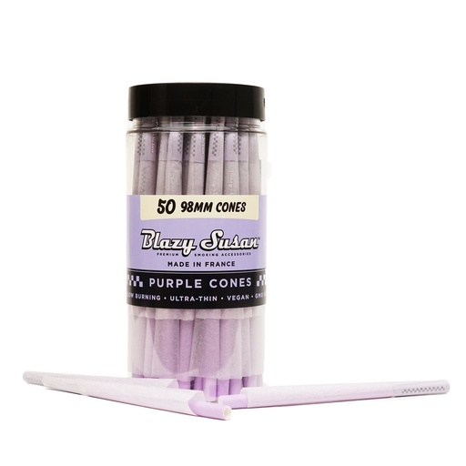 [BLAZ-11926] BLAZY SUSAN PURPLE CONES 50CT JAR (KING SIZE)