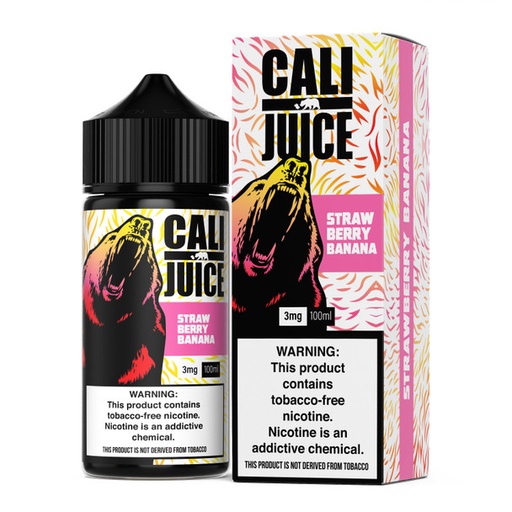[CAL-03286] CALI JUICE SYNTHETIC NICOTINE E- LIQUID 100ML (STRAWBERRY BANANA, 3MG)