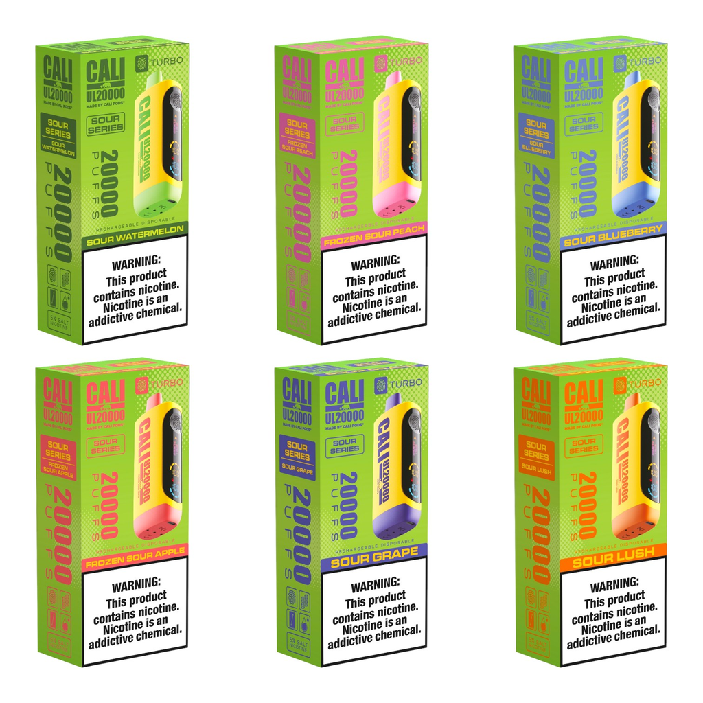 CALI UL20000 SOUR SERIES 5% DISPOSABLE BOX OF 6