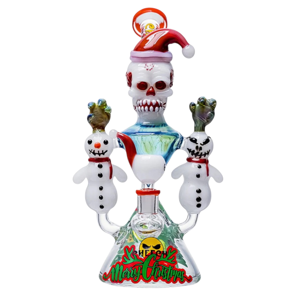 CHEECH CHRISTMAS MIRACLE 12" GLASS WATER PIPE ASSORTED DESIGNS