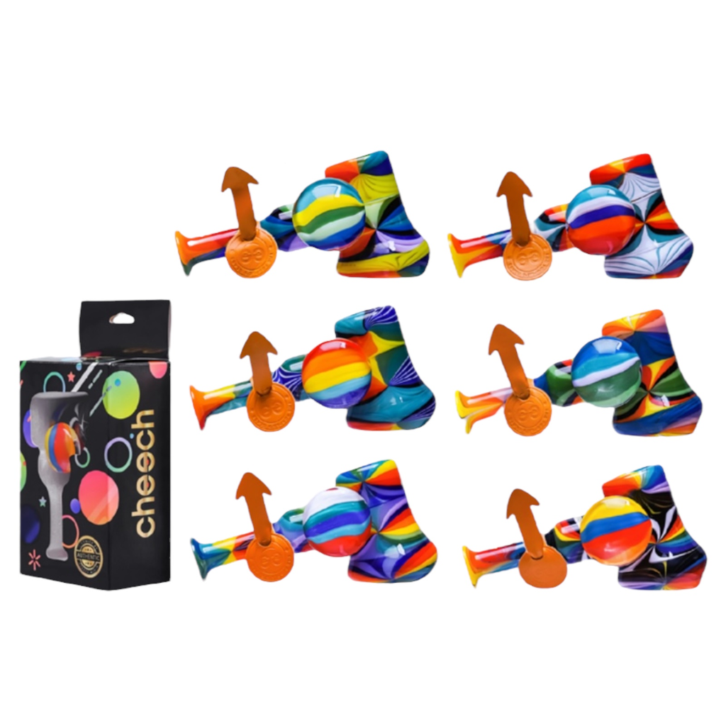 CHEECH KALEIDOSCOPE HAMMER 4.75" GLASS HAND PIPE ASSORTED DESIGNS