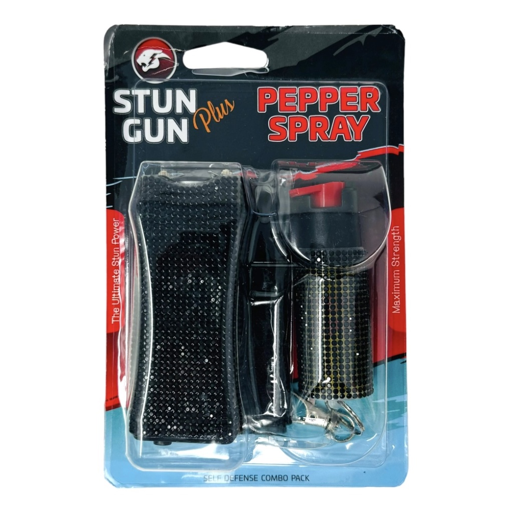 CHEETAH 2 IN 1 COMBO RHINESTONES PEPPER SPRAY & STUN GUN