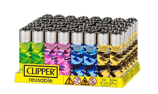 [CLI-03883] CLIPPER LIGHTERS BOX OF 48 (CAMO)
