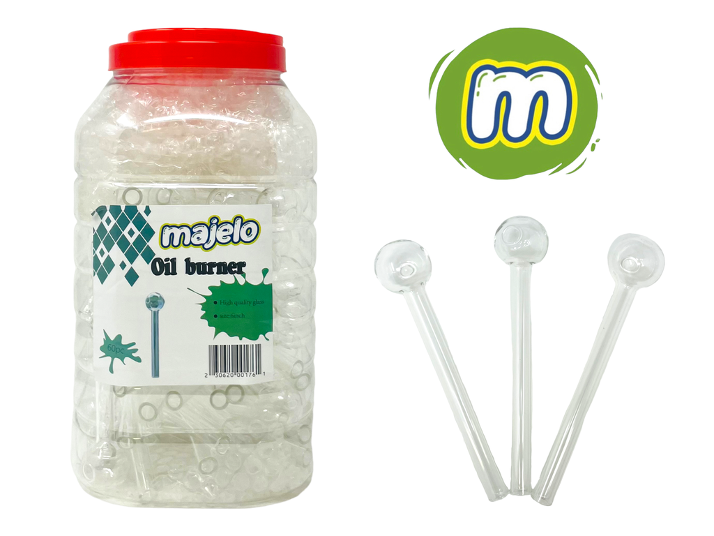 MAJELO 6" GLASS OIL BURNER 60CT JAR