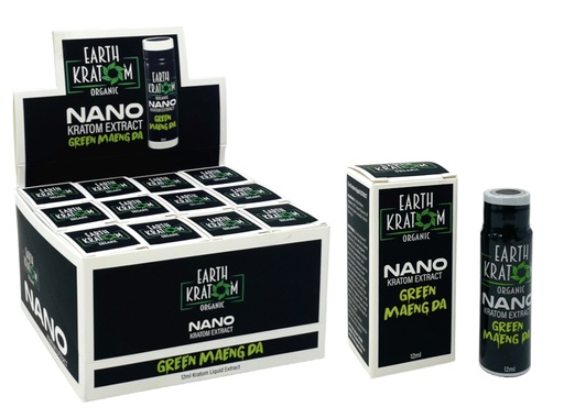 [EART-17993] EARTH KRATOM ORGANIC NANO KRATOM EXTRACT SHOTS BOX OF 12 (GREEN MAENG DA)