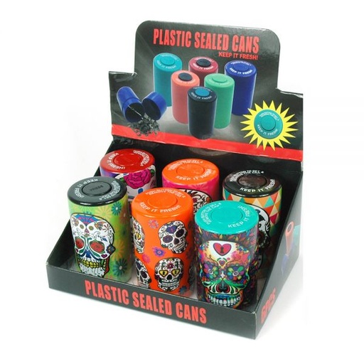 [AIRT-06448] AIRTIGHT PLASTIC SEALED CANS ASSORTED DESIGNS BOX OF 6