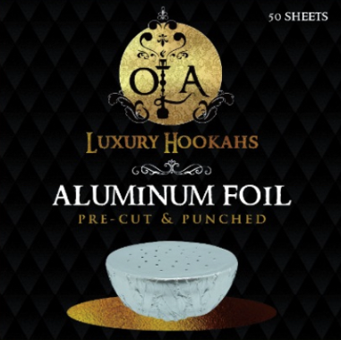 [INTREF01373] OLA LUXURY HOOKAHS ALUMINIUM FOIL PRE CUT 50CT