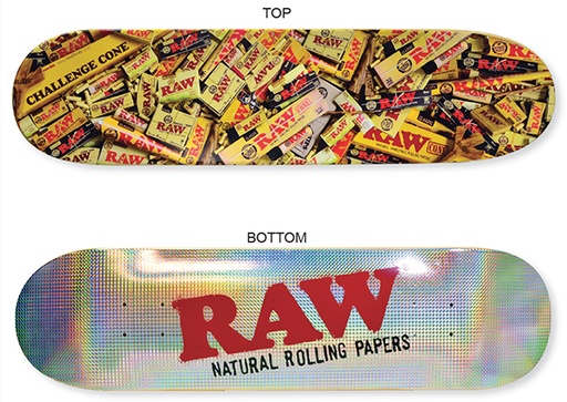 [INTREF01587] RAW SKATE BOARD DECK S5 STANDARD RAINBOW BOTTOM
