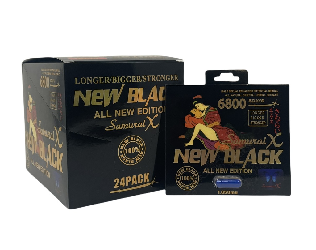 SAMURAI X NEW BLACK 6800MG BOX OF 24