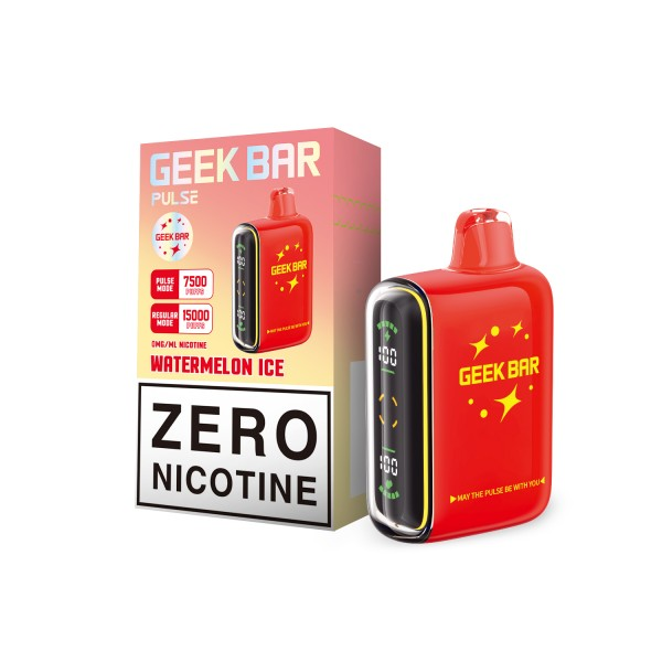 GEEK BAR PULSE ZERO NICOTINE DISPOSABLE 15000 PUFFS BOX OF 5