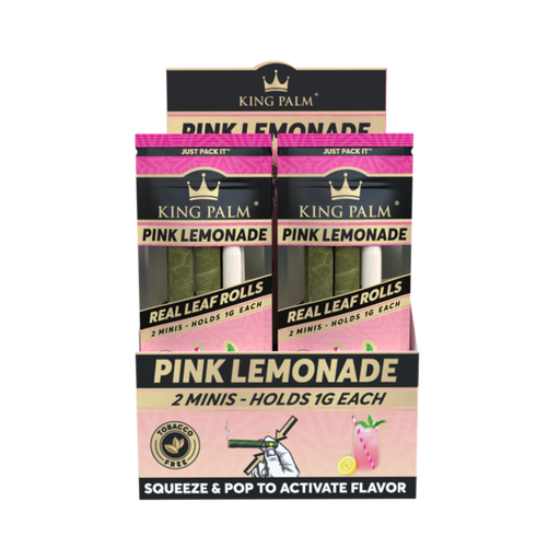 [KING-11886] KING PALM 2 CONES MINIS 1G BOX OF 20 (PINK LEMONADE)