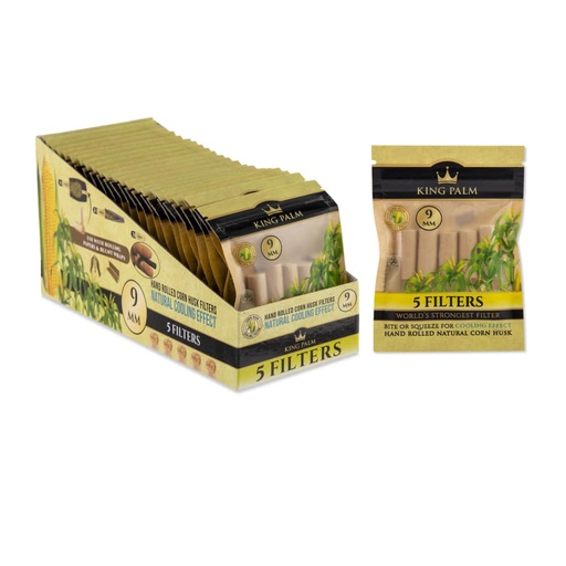 [INTREF03947] KING PALM FILTERS CORN HUSK 5CT BOX OF 24 (10MM)