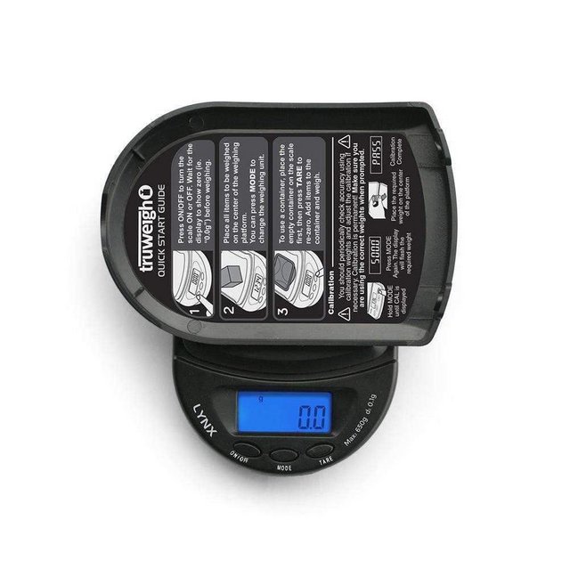 TRUWEIGH LYNX DIGITAL MINI SCALE 100G X 0.01G BLACK